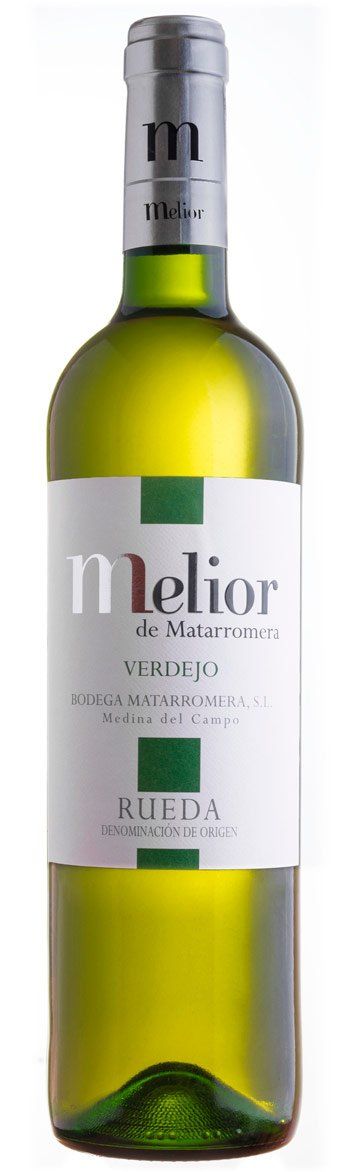Botella de vino Melior de Matarromera. Verdejo