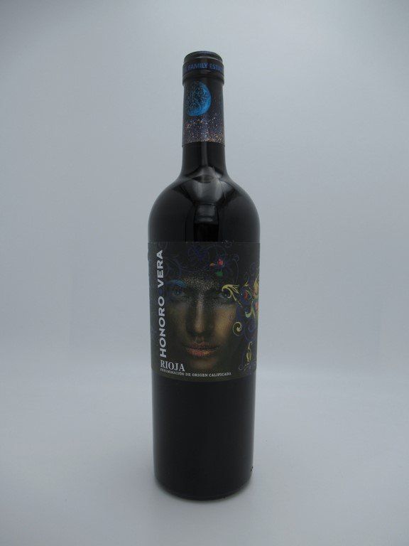 botella de vino honoro vera rioja