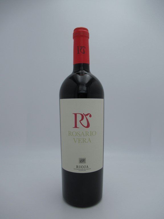 botella de vino rosario vera rioja