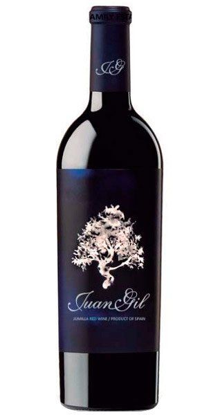 Botella de vino Blue Label de Juan Gil