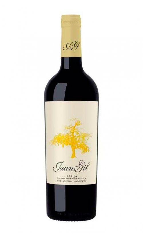 Botella de vino Yellow Label de Juan Gil