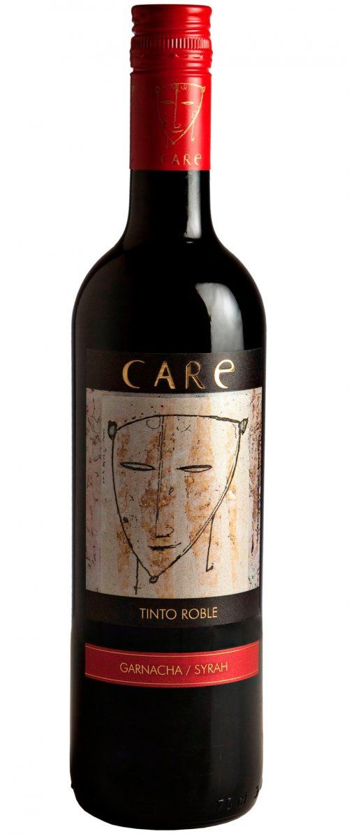 Botella de vino Care. Tinto roble garnacha